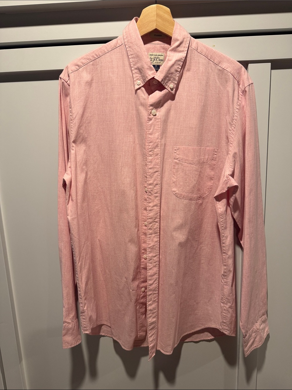 J. Crew Men’s Pink Stretch Button-Down Shirt